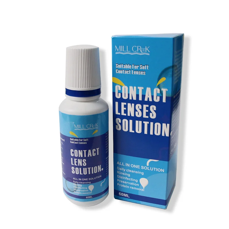 New Contact Lens Solution 60ml Contact Lens Blue Bottle Time Packing Color Shelf Origin Life Quality