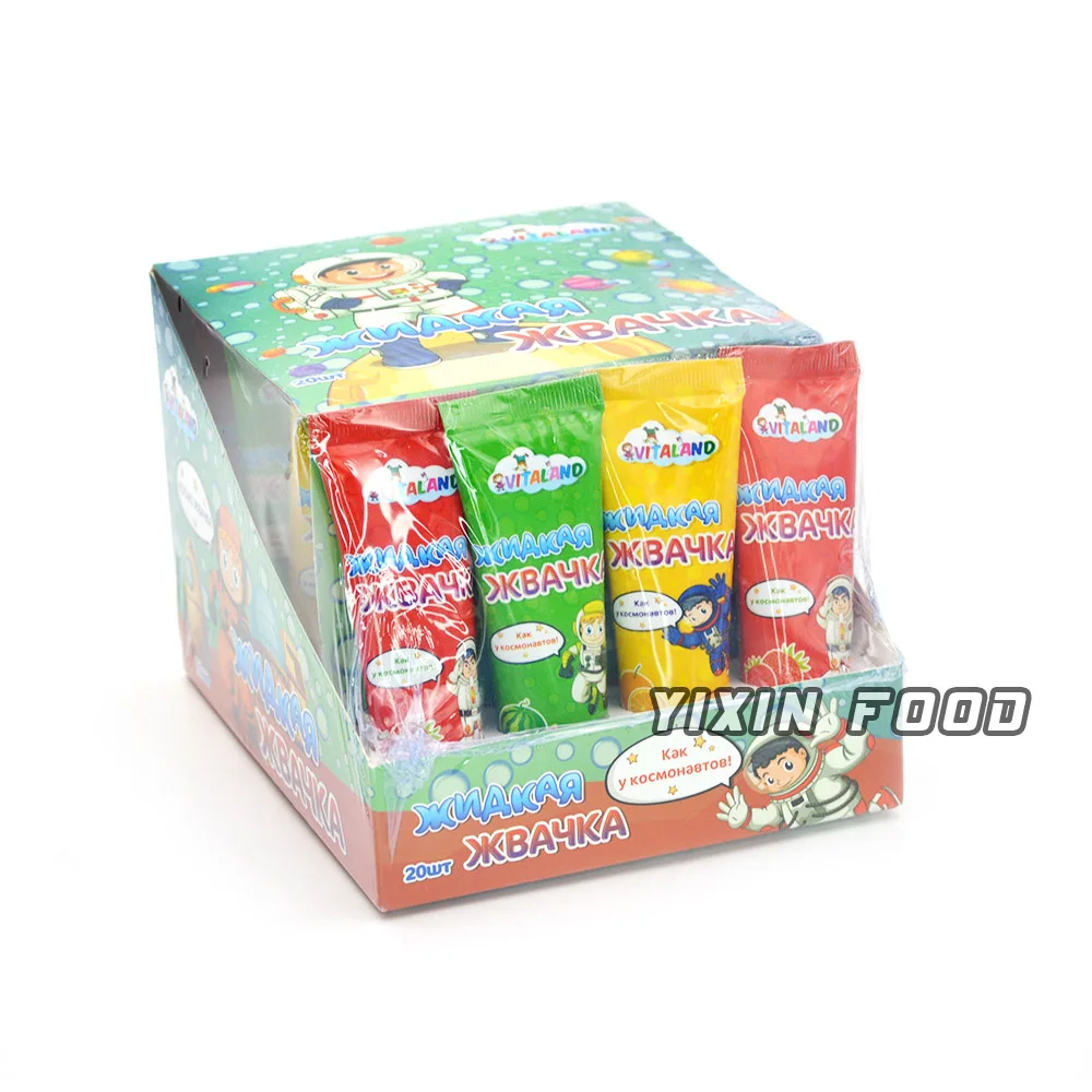 hot sale toothpaste shape fruit flavor liquid bubble gum