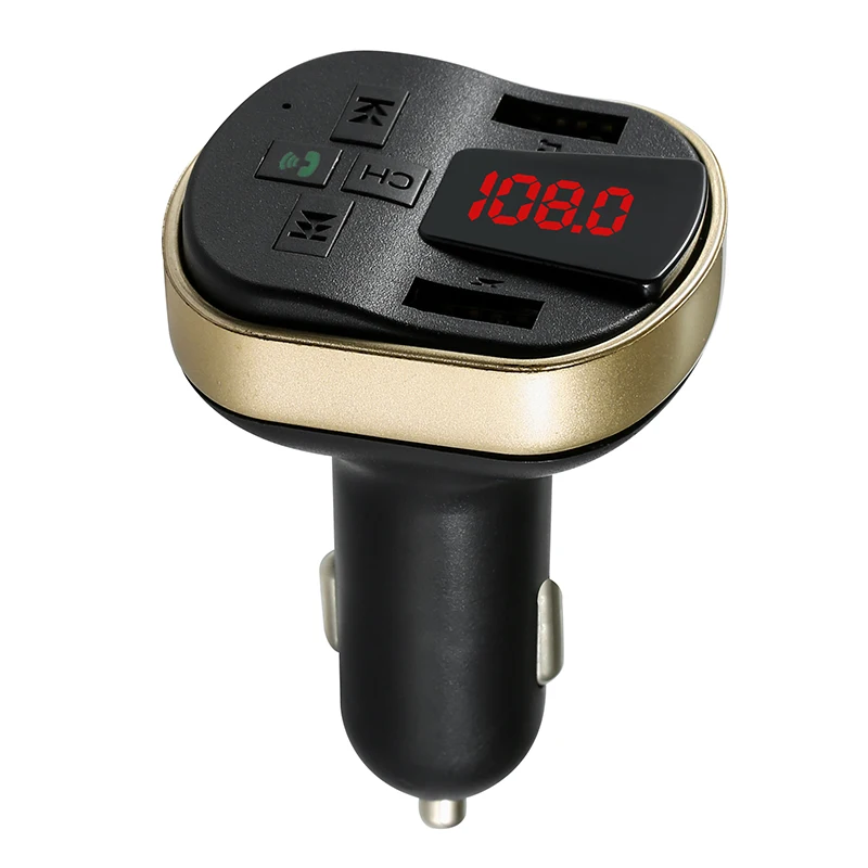 Функция «свободные руки», светодиодный дисплей, автомобильный bluetooth Fm-передатчик, mp3 модулятор, плеер с двумя USB-портами для зарядки