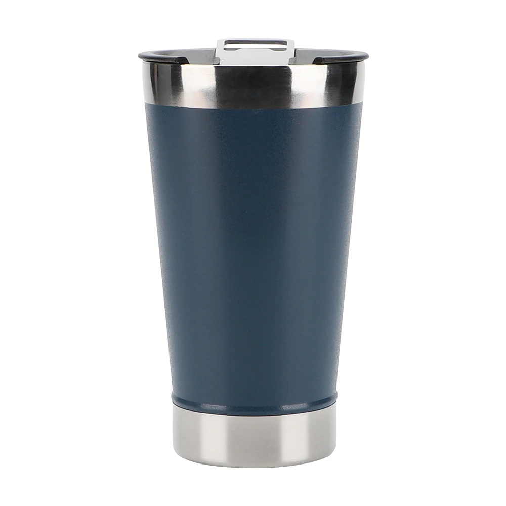 Wholesale Custom Logo Double Wall Stainless Steel Wine Tumbler Beer Mug with Lid