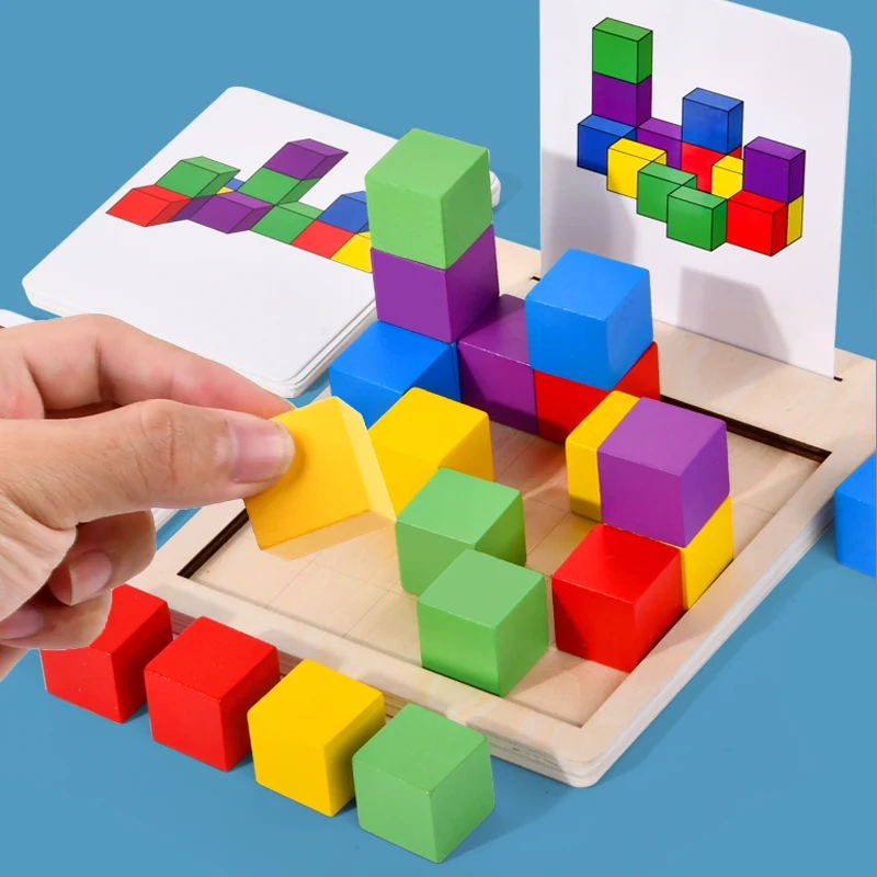 Customized Square Blocks Wooden Color Meeple Factory Direct