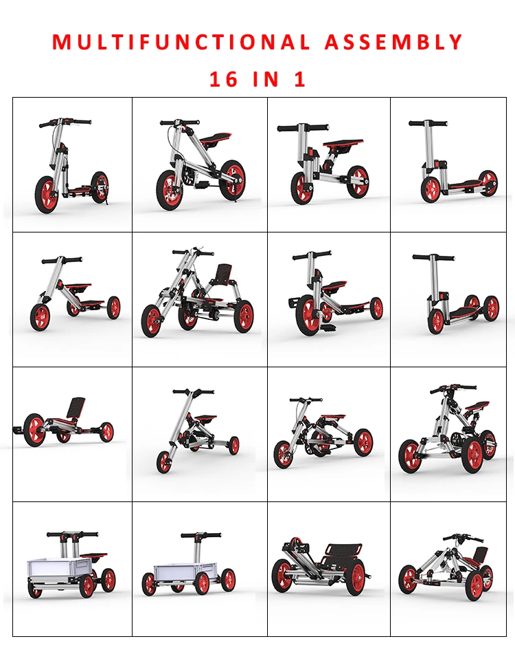 
10 in 1 Aluminum alloy ultifunctional assembled detachable bicycles kids child bike 