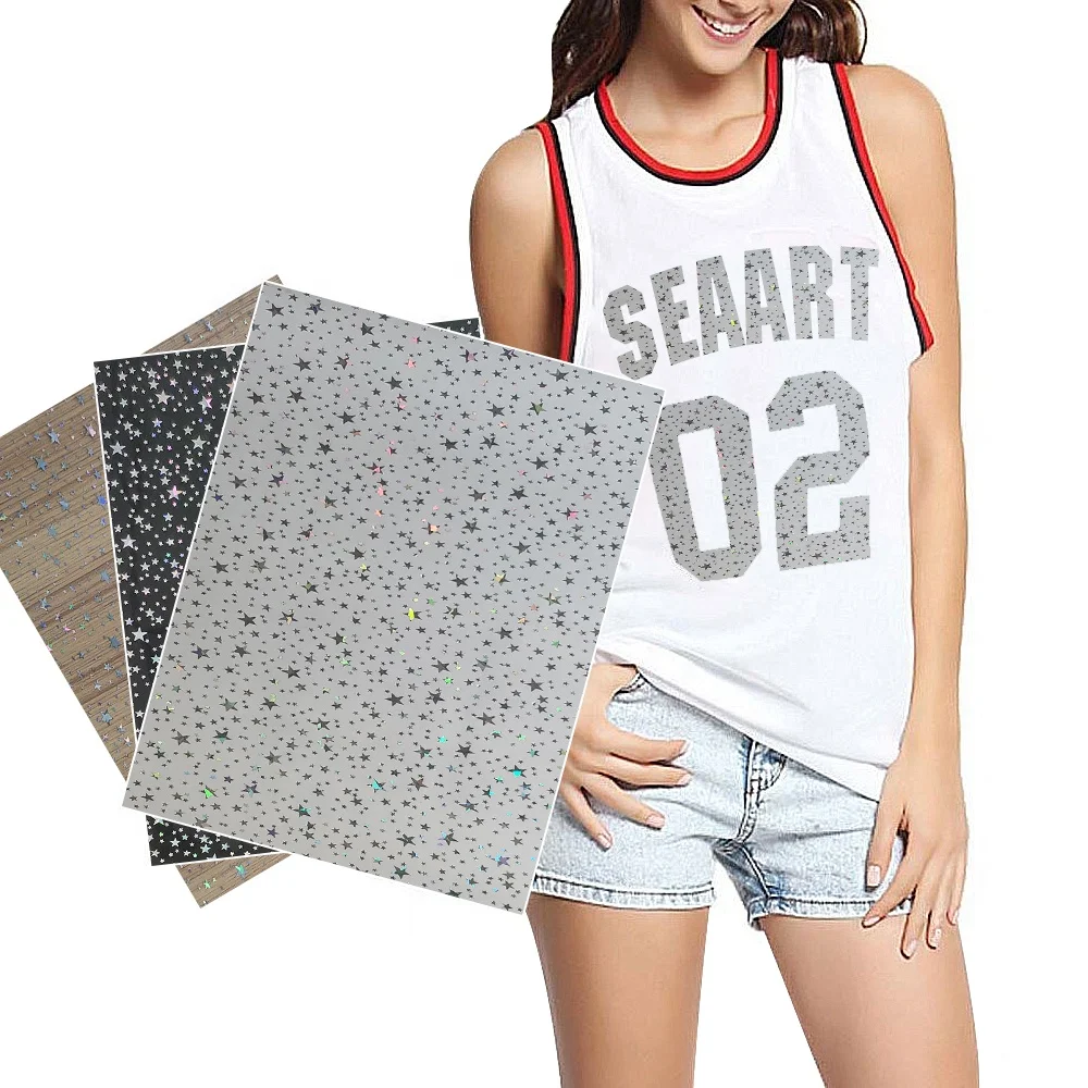 Special Cost Effective Turtle Shell Pattern Stretchy Heat Transfer Vinyl Factory in Guangzhou PU Vinyl Film 1 Roll Clothing High