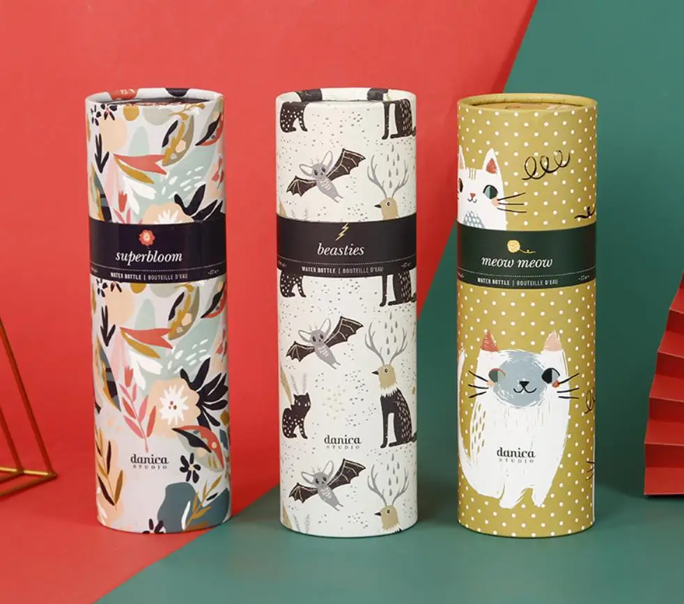 High quality simple fashion can still put perfume oil painting rod kraft paper cylinder packaging box