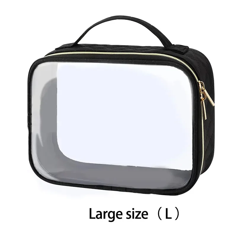 Оптовая продажа дорожная Водонепроницаемая косметичка для туалетных принадлежностей на молнии с логотипом под заказ прозрачная из ПВХ