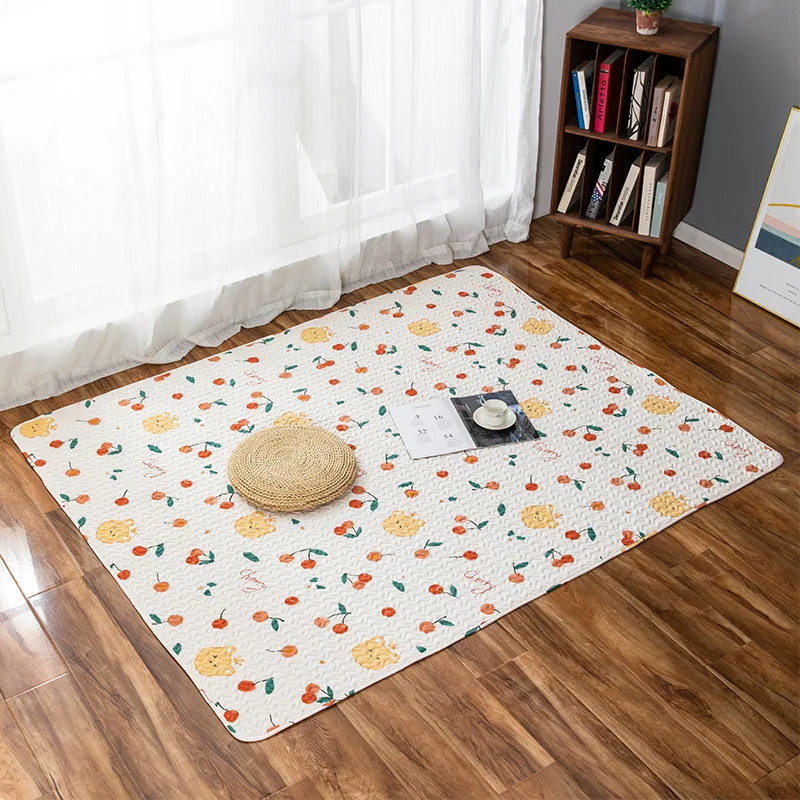 Cotton skin-friendly comfortable cartoon carpet floor mat baby children crawling mat folding machine washable
