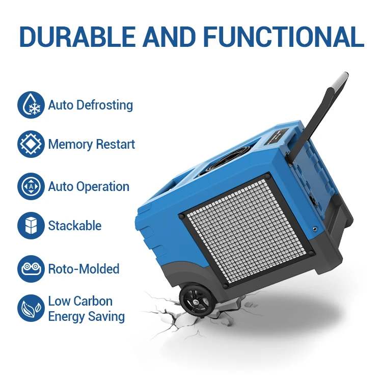 Top Sale AU 90 Liters Portable Air Drying Commercial Water Damage Restoration Rental Dehumidifier
