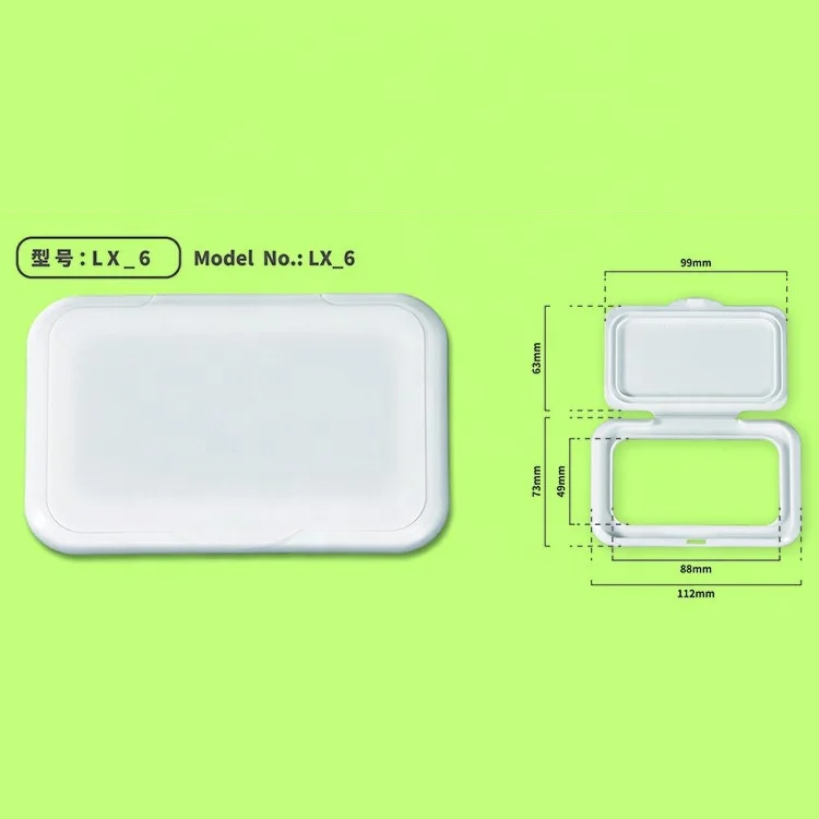 Wet Wipe Lid Applicator Plastic Lid Canister Wet Wipe Packaging Reusable Wet Wipes Cover Lid