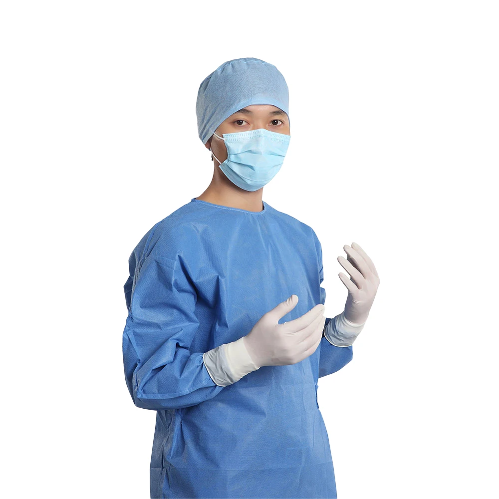 Disposable Protective Suit Sterilization Surgical/Medical Nonwoven Isolation Gown with Thumb holes protective gown