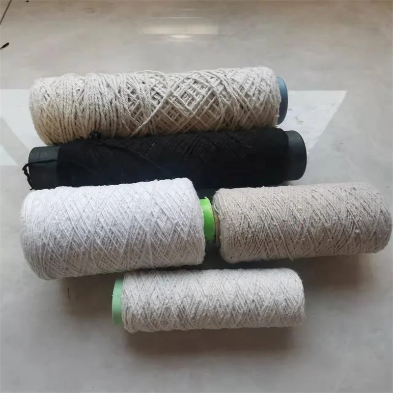 Recycled cotton yarn for cloth or mop