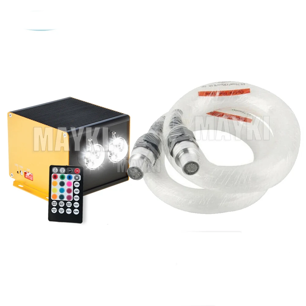 Home decor APP RGBW Twinkle fibre optic light with pmma fibre cable harnesses star ceiling cinema car headliner use