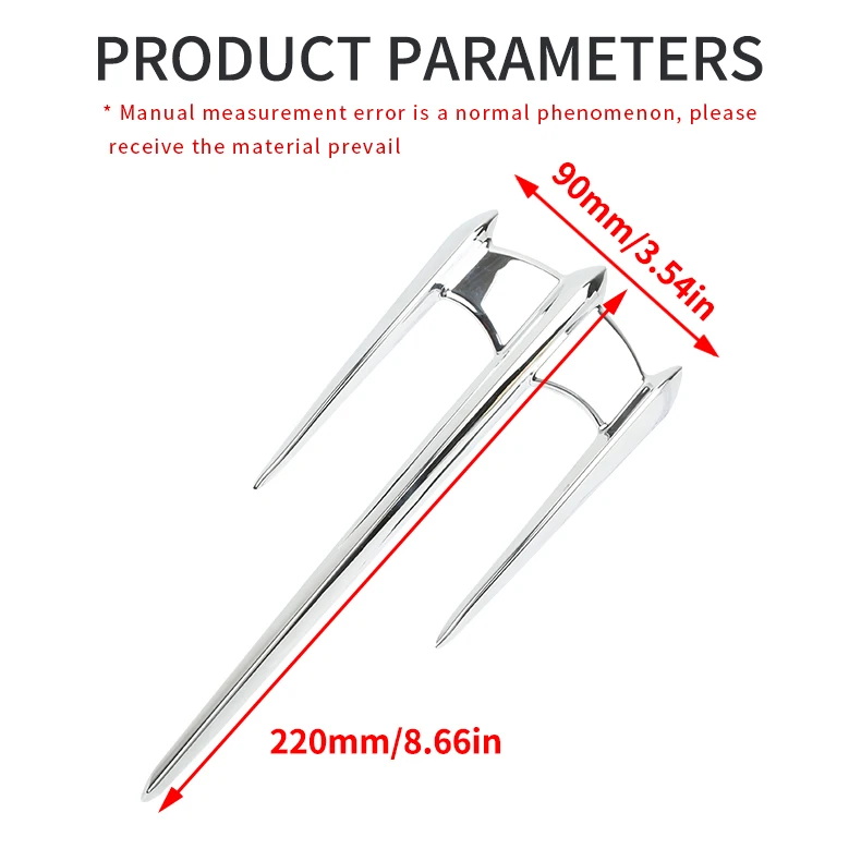 High Quality ABS Plastics Stickers Fender Design Decoration Items Motorcycle Chrome Trim Front Mudguard for Gold Wing GL1800 200