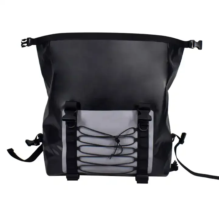 Large Capacity roll top PVC motorcycle bag waterproof saddle bag  Motorcycles Side Bags