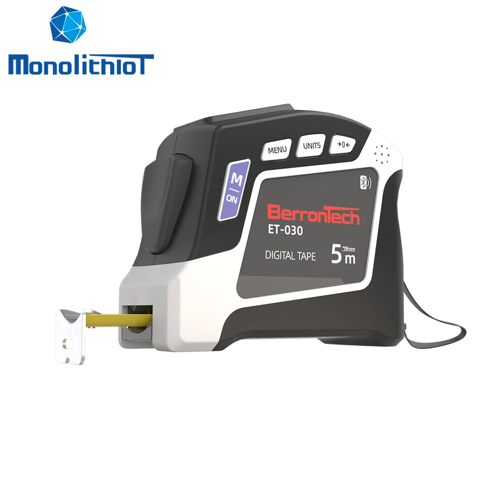 MonolithIoT ET030 Intelligent Rechargeable Electronic 5 Meters/16ft Digital Display Measurement Tape