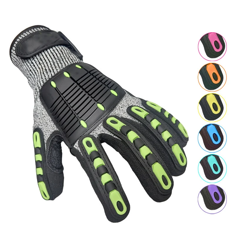 Factory wholesale TPR anti-collision riding gloves non-slip wear-resistant grade 5 anti-cutting and impact-resistant gloves