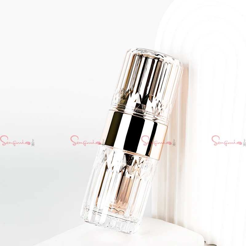 30ml 50ml Customized Luxury Empty  Acrylic Lotion Pump Bottle High Quality OEM Round Bottle for Cosmetic Packaging