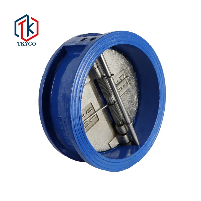 Taike Cast iron Cast Steel Stainless Steel Wafer Type Butterfly Spring Check Valve