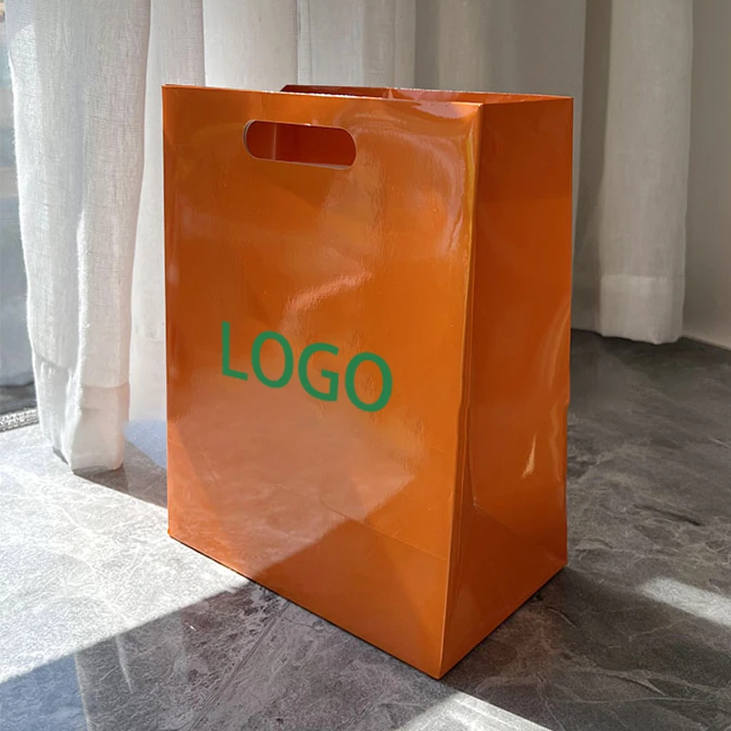 Custom Brand Logo Design Luxury Clothing Retail Promotion Paper Bag with Handle Cake Room Packaging Underwear Gift Shopping