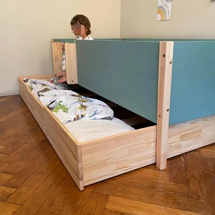 Montessori Toddler Bed with Slats Wooden Platform Bed and Floor Bed Elegant Design for Younger Kids