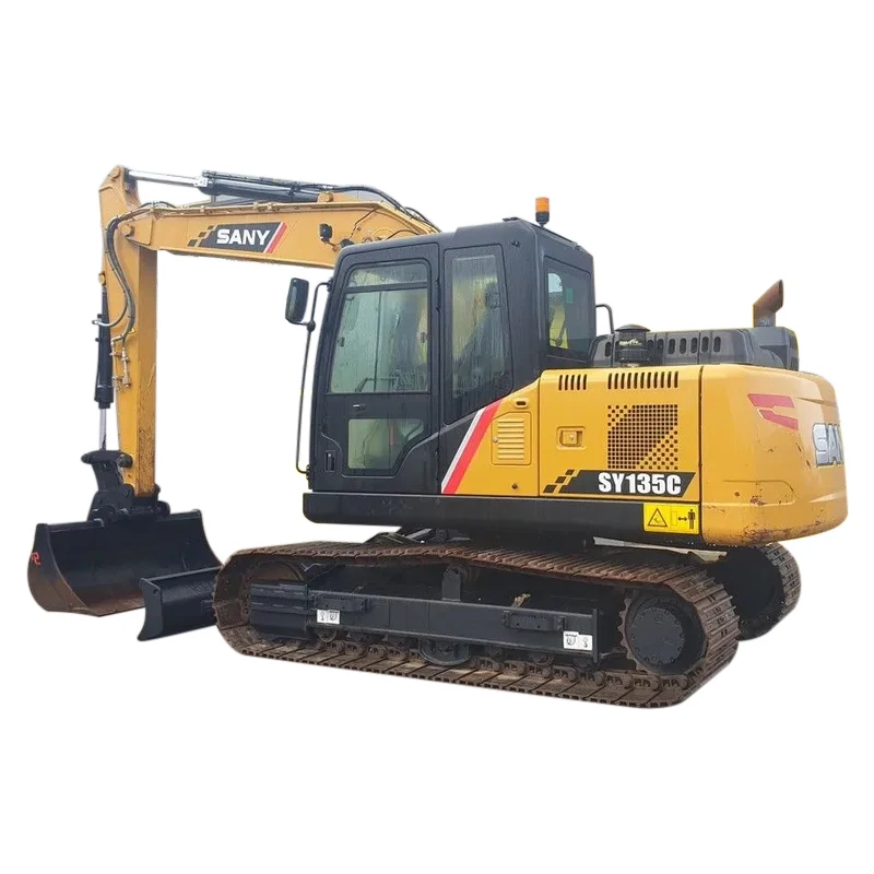 Used excavator sany 135 SY135 SY 135C 13TON tracked hydraulic excavator machine made in China
