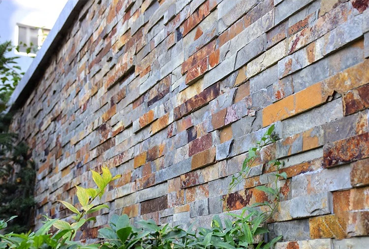 Outdoor natural Rusty slate culture stone real stone exterior wall cladding For The Wall