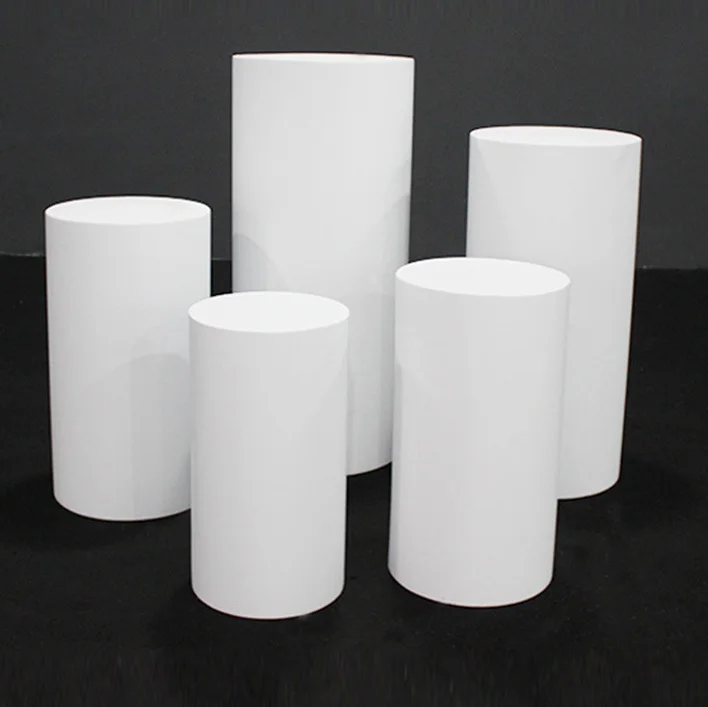 Wedding Display Table 5Pcs Dessert Stand Party Round Cylinder Plinths White Round Cakes Stand Display For all party