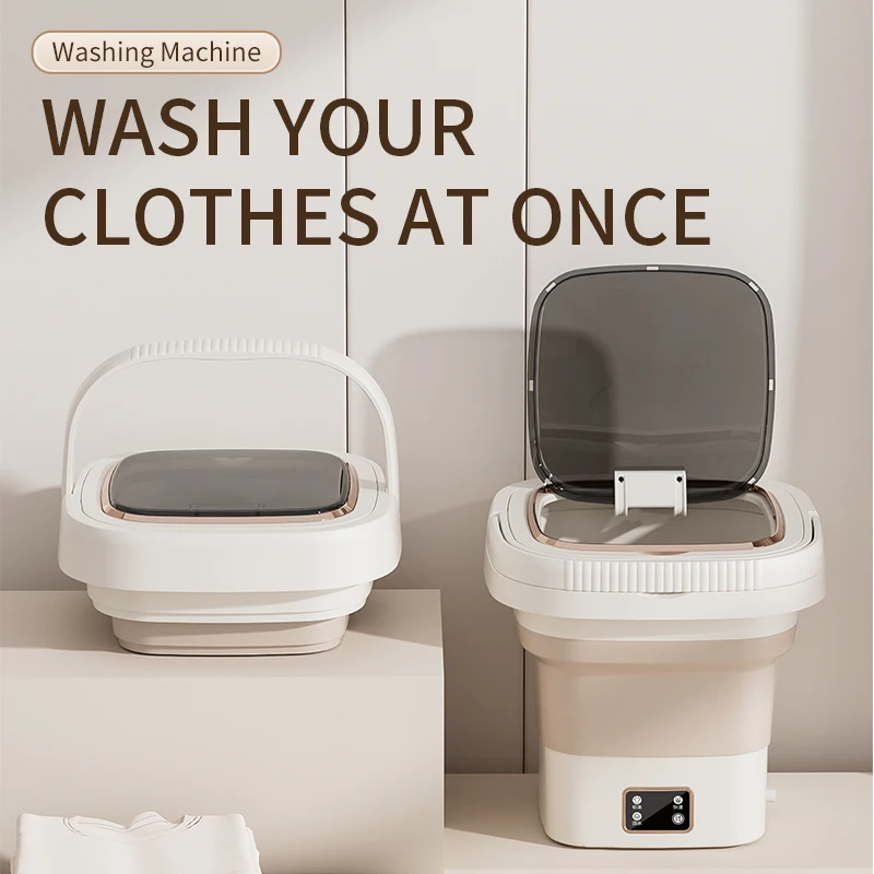 New Foldable Mini Washing Machine Baby Clothes Underwear Portable Folding Washing Machine For Travelling Use
