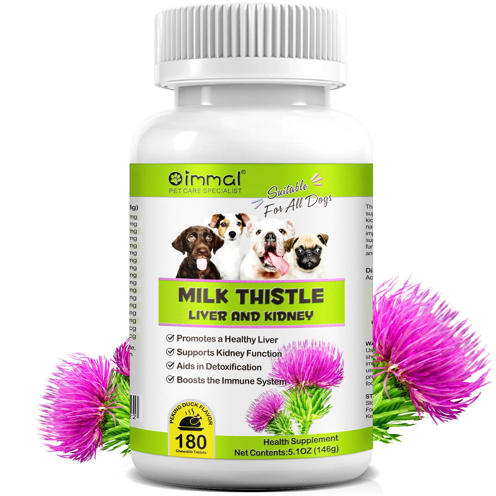 OIMMAI dog chewable tablet kidney health pet liver health food supplements milk thistle extract supplement milk thistle tablet