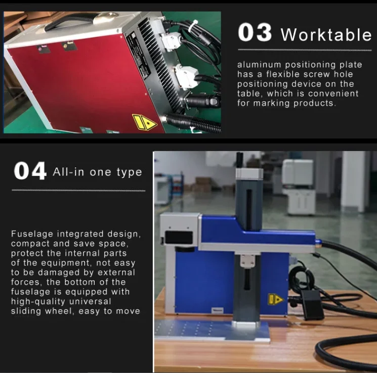 fiber laser marking machine price in pakistan JPT RAYCUS 100w 200w laser engraver on stainless steel aluminum 50w