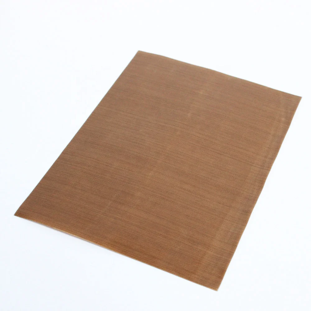 4- Brown Color Heat Resistant Non-sticky PTFE Coated Fiberglass Fabric Cloth Sheet for Heat Press Cover