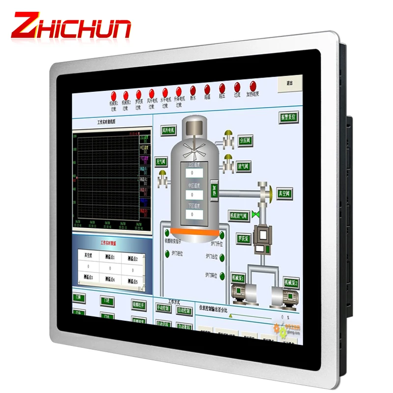17 inches 1280*1024 Pcap Industrial All In One Pc Embedded Industrial Capacitive Panel Pc Industrial Touch 10 Pc Panel