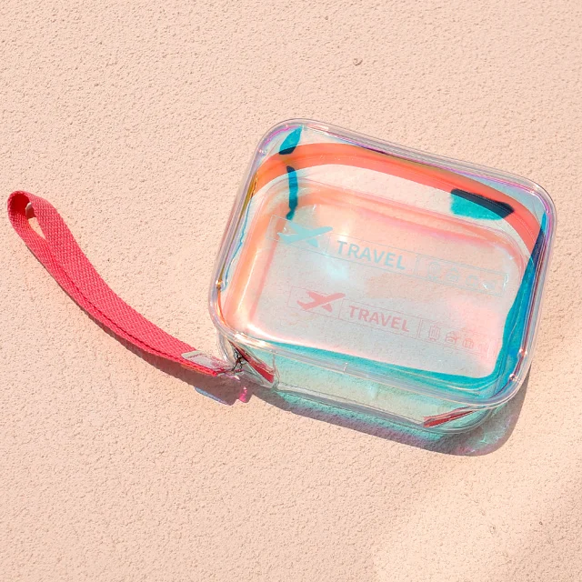 Wholesale Custom  Cosmetic Storage Pouches Organizer Transparent Bag and Portable Travel Plastic PVC Clear Makeupfor Women