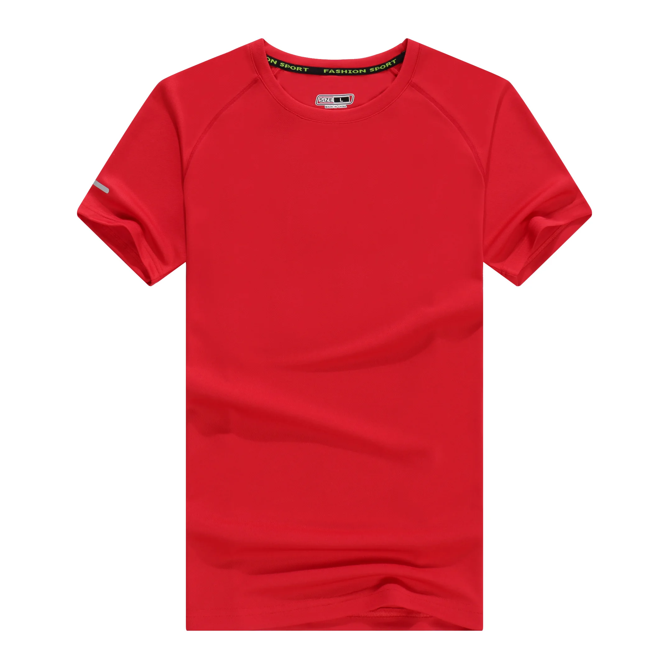 
Quick dry round neck T-shirt short sleeve custom print embroidery logo design fitness sports running T-shirt 