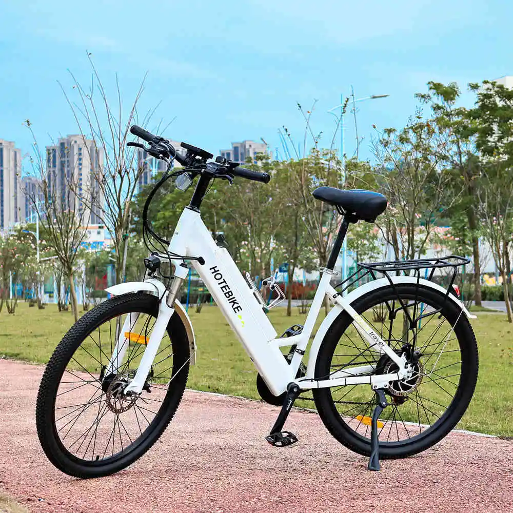 Lightweight Frame Electric City Bicycle 250W 36V 10Ah 7 Speed Gears Disc Brake Brushless Alloy Aluminum Frame Electric Bike