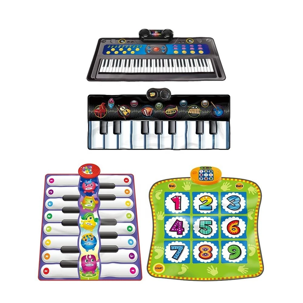 Toys musical portable baby play mat piano keyboard soft musical foldable piano kids play mats musical toy for children
