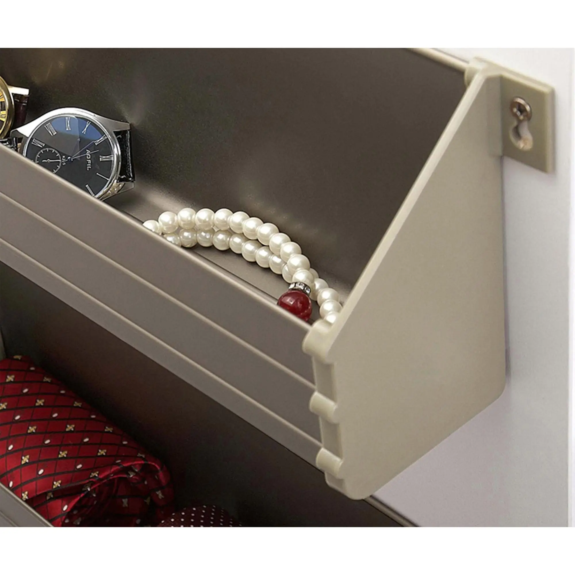 Moka colors High quality wall mounted wardrobe storage holders wholesale baskets box wardrobes pantry organizer