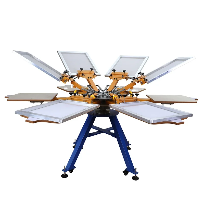 Doyan Hot Selling screen printers 6 station 6 color manual screen printing machine for clothes