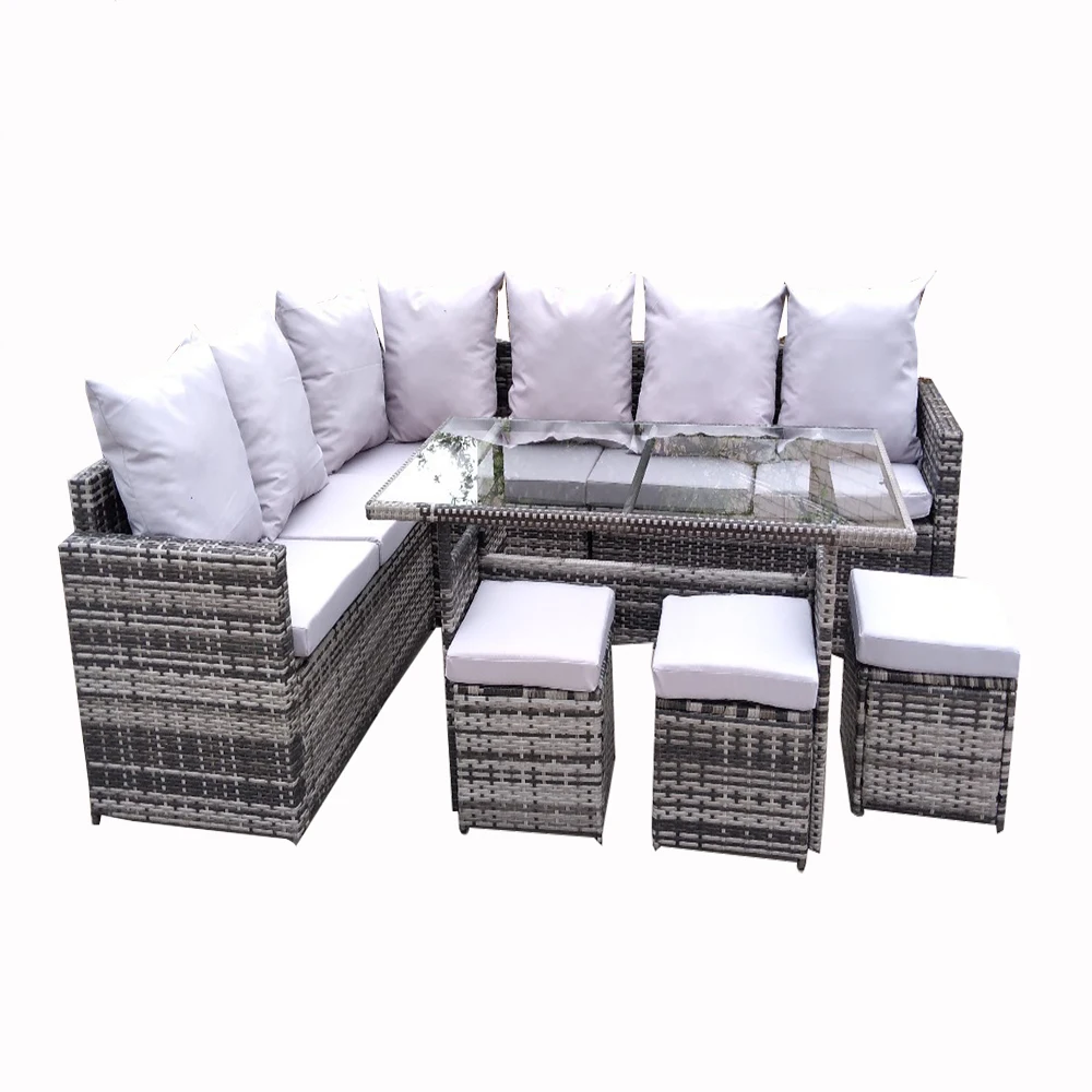 Outdoor products rattan furniture KD rattan tables and chairs outdoor garden