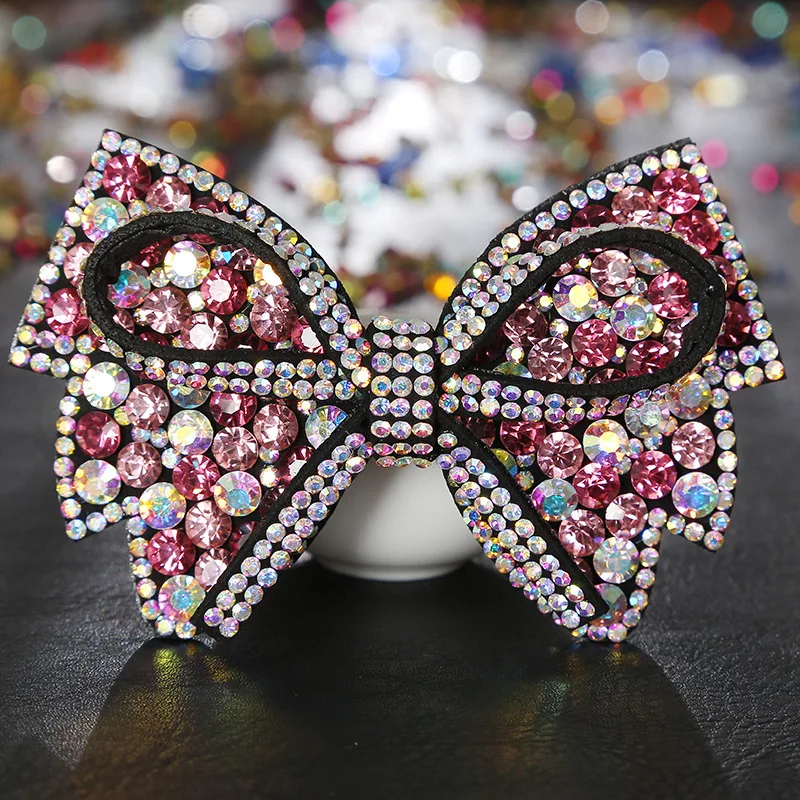 HX-322 с украшением в виде кристаллов; Ботильоны форма заколки для волос разноцветными стразами заколка стиль экокожа (полиуретан) цветочным принтом женские аксессуары девочек