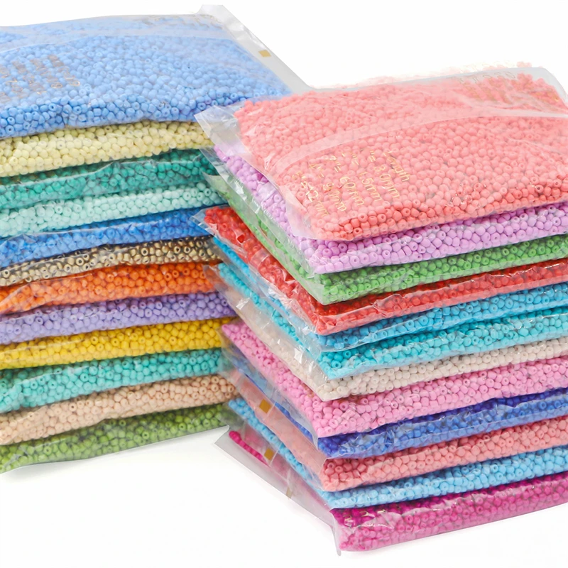 Bulk Bag Wholesale 42 Color Painted Czech Round Glass Seed Beads 2mm for DIY Bracelet Necklace Jewelry Making Accessories BBG067