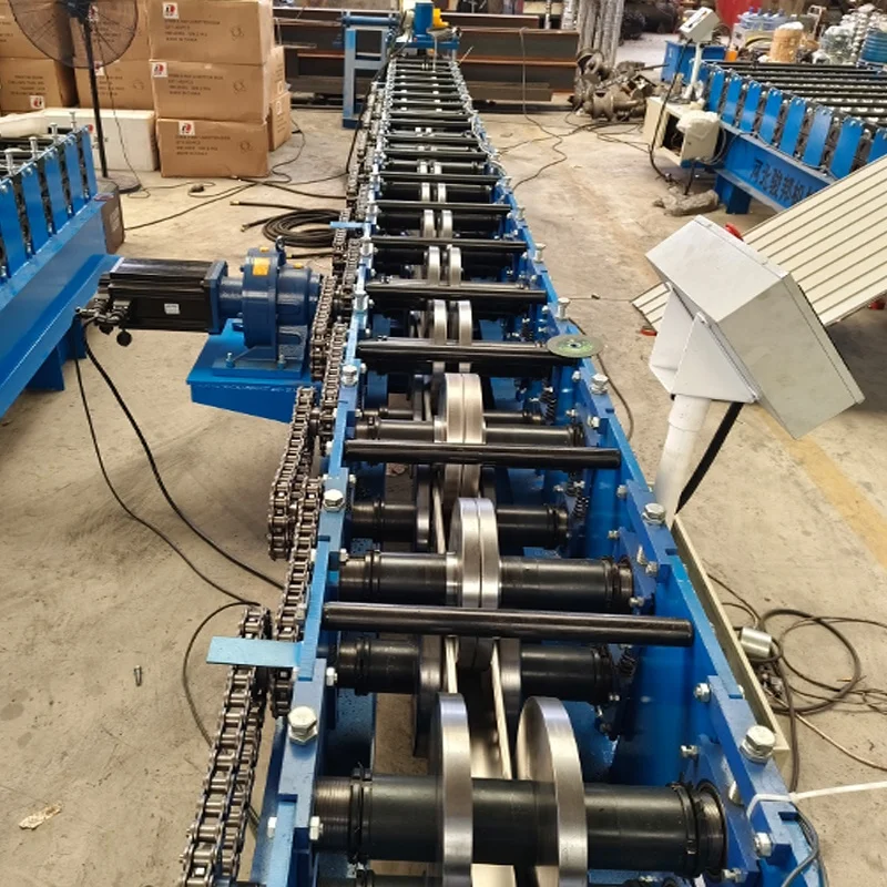 Full automatic c z u section steel profile shaped light steel purline roll forming machine for sale