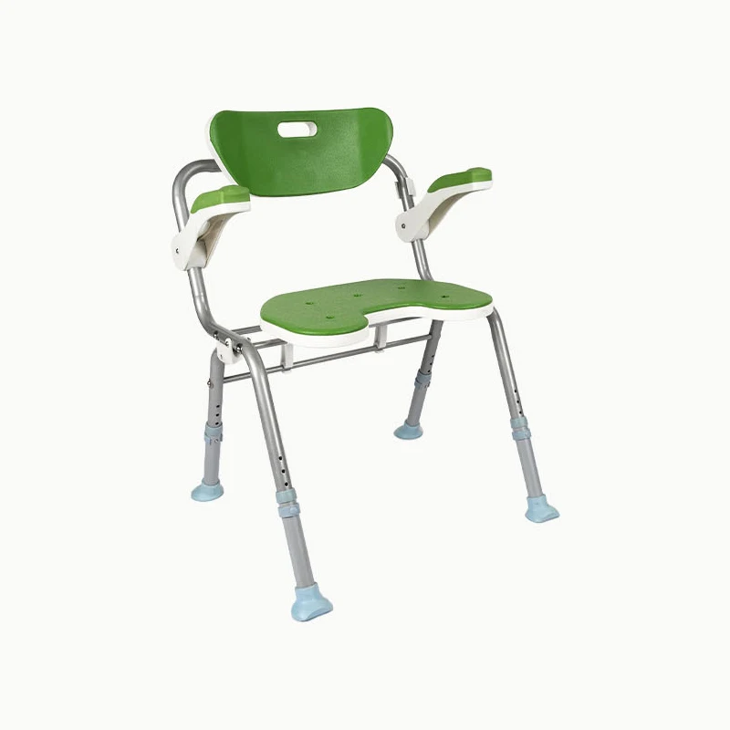 Bathroom toilet folding shower chair for the disabled, elderly and handicapped