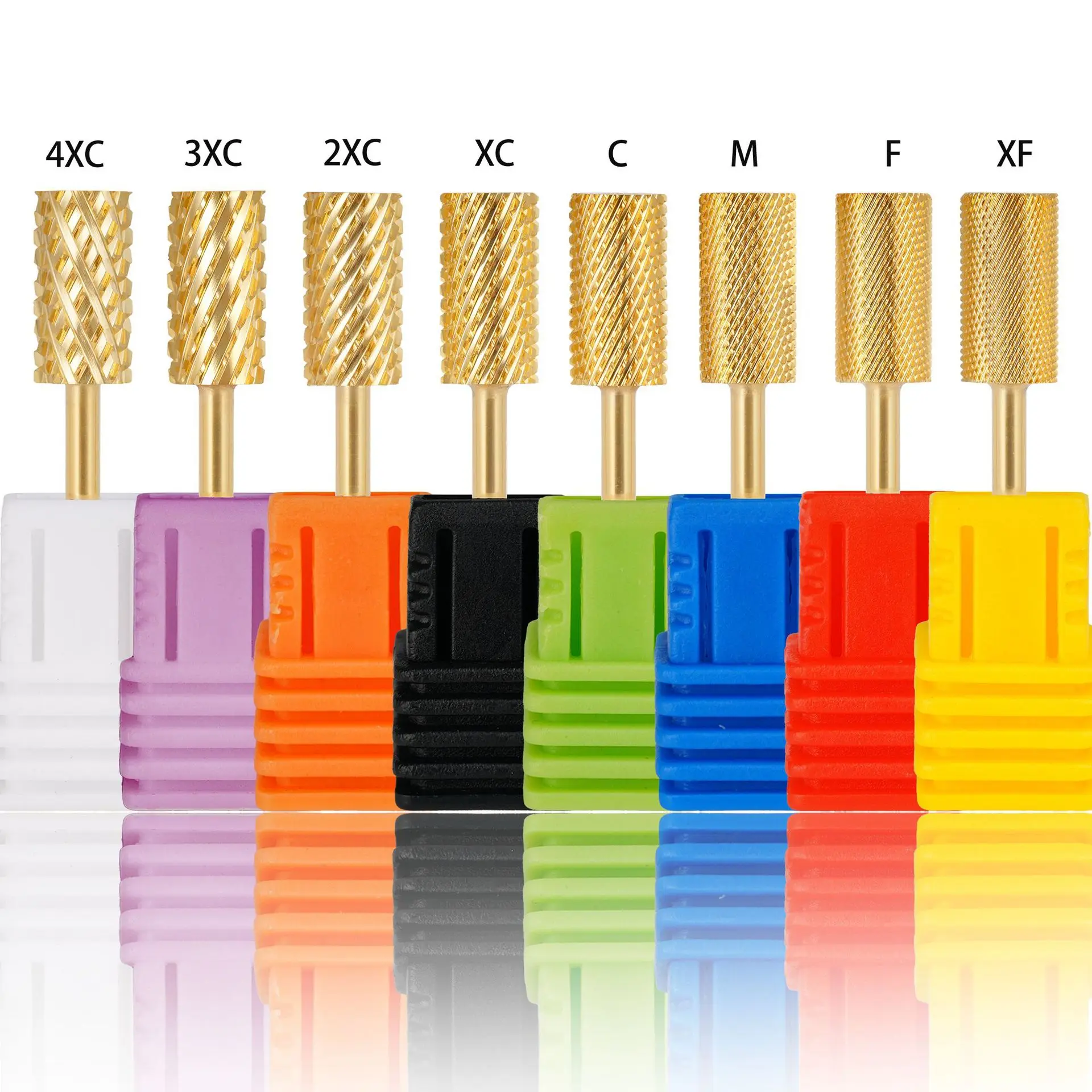 Destly Custom Logo Professional Flat  Nail Bit Manicure Tool Tapered Barrel Tungsten Carbide Nail Drill Bits