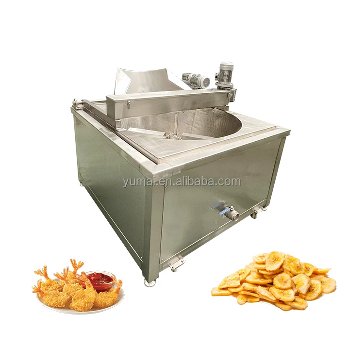 Automatic Snack Namkeen Garri Donut Batch Deep Fryer Cassava Potato Chips Frying Machine