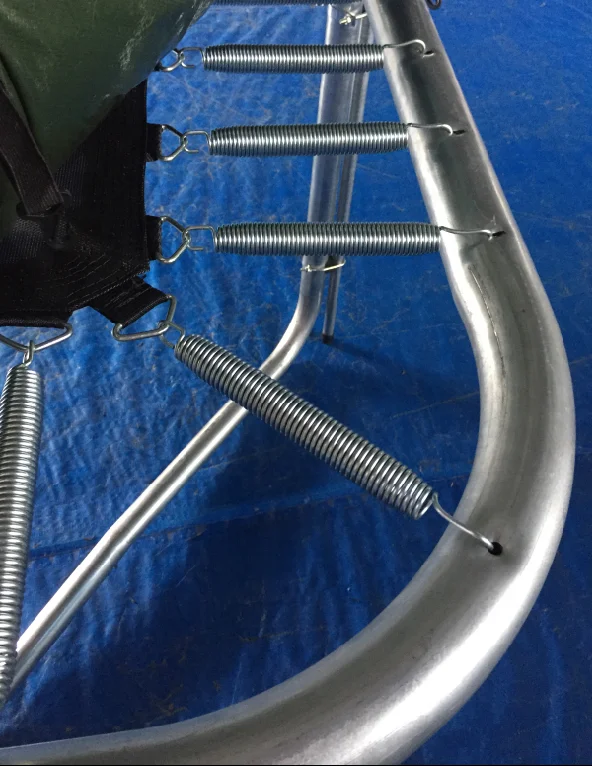 Black Powder coating Spring  Rectangle  7X10FT Trampoline with Enclosure