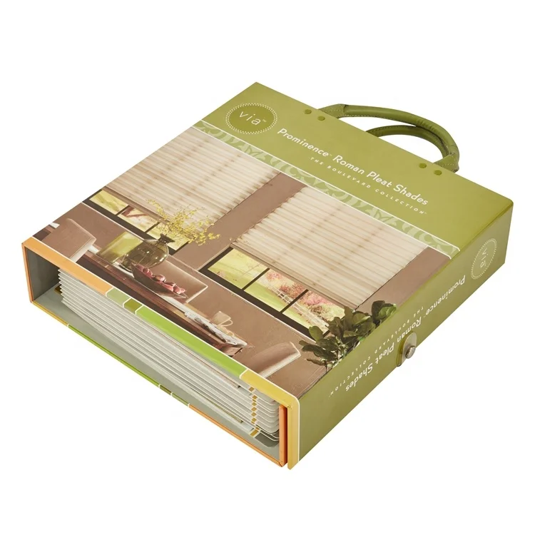 New Arrival Fabric Sample Folder Book For Textile Fabric Shade Roman Pleated Shades Color Swatch/Color Card/Color Sample Booklet