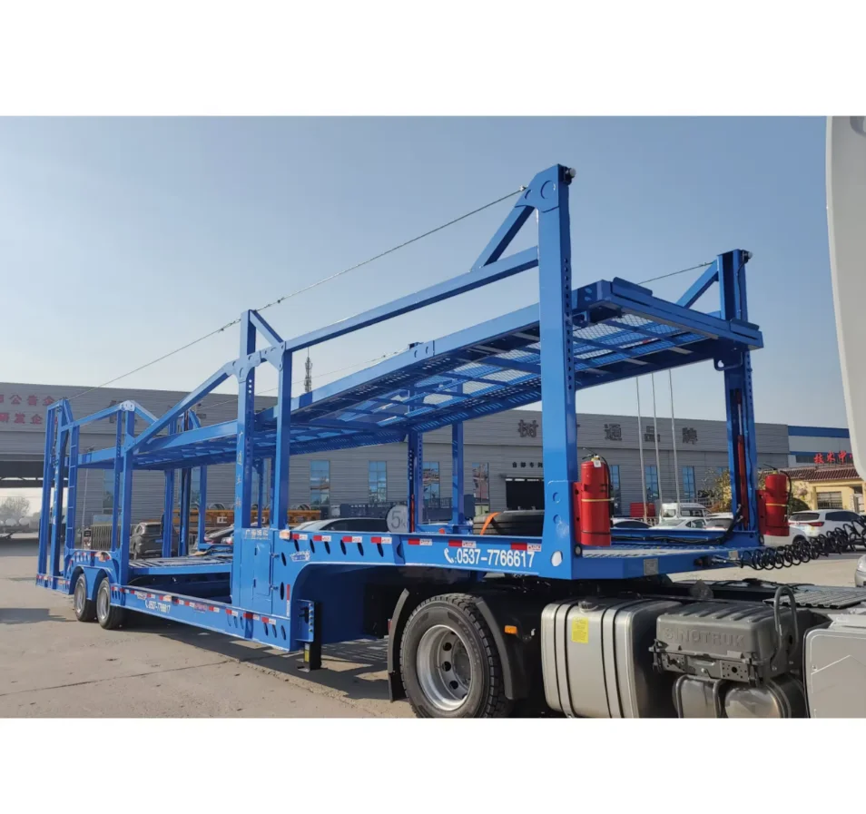 2-Axle Car Transport Trailer with Carrying Capacity of 8 Cars Made in China Origin Sales