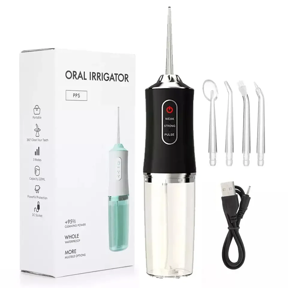 Factory Directly Sale Cordless Portable Oral Water Irrigator  Electric Dental Water Flosser With Led Display