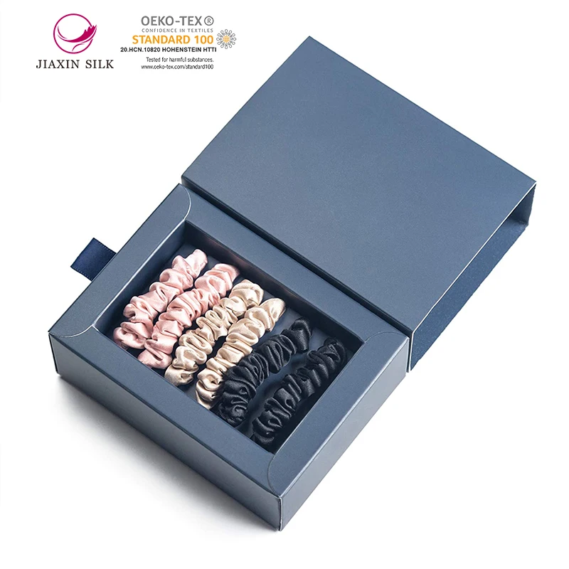 2022 High Quality Elastic Rubber Bands Ponytail Scrunchies Accessory 16MM Solid Color 100% Mulberry Silk Scrunchies For Hair