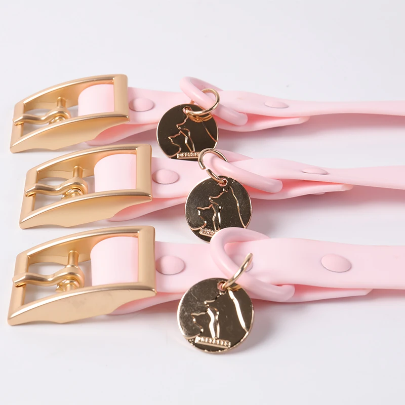 Wholesale Waterproof Rubber Premium Dog Collars Leashes New Design Multi-colors PVC Coated Dog Collar and Leash Set
